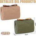 thumbnail image 2 of 2pzs Cosmetiquera de Viaje, Bolsa de Maquillaje para Mujer, Neceser de Maquillaje Impermeable para Mujer con Cremalleras Dobles y Compartimentos Internos, 2 of 4