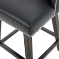 thumbnail image 5 of CHITA 26 inch Faux Leather Swivel Upholstered Counter Height Bar Stools with Full Back, Black, 5 of 9
