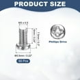 thumbnail image 2 of Uxcell M3x6-0.5mm Pan Head Machine Screws, Phillips Drive for Computers, 50 Pcs, 2 of 7