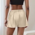 thumbnail image 4 of Satin Shorts for Women Y2K Low Rise Lace Trim Satin Micro Mini Shorts for Lounge Clubwear Half Slip Bottoms, 4 of 5
