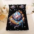 thumbnail image 5 of Erosebridal Baseball Themed Queen Sheet Sets,Cute Stars Print Bed Set For Boys Kids 4 Pieces, 5 of 6