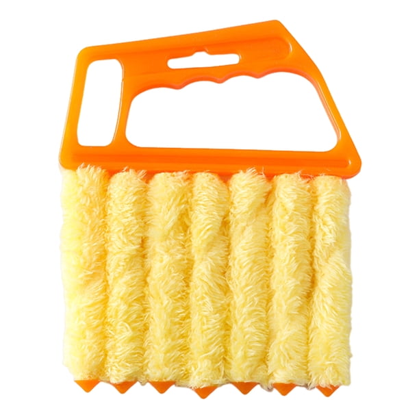 Cepillo limpiador de persianas con mango antideslizante, 7 dedos, para ventilación de aire acondicionado, mini persianas, herramienta lavable.