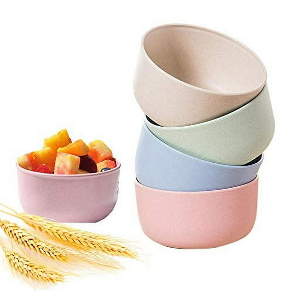 Reedca Microwavable Safe Tableware Bowls, Wheat Straw Multicolor, 4.7x2.4 in, 12 oz