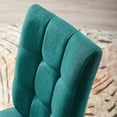 thumbnail image 6 of Modway Promulgate Biscuit Tufted Upholstered Fabric Dining Chair Set of 2 in Teal, 6 of 7