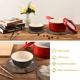 thumbnail image 6 of Noble Peony Flower Potholders Set Trivets Pads 2 Pcs Cotton Heat Resistant Round Hot Mats for Kitchen Countertop Table Home Decor, 6 of 7