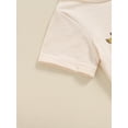 thumbnail image 7 of Niusricy Kids Toddler Boy Farm Outfit 12M 18M 2T 3T 4T 5T Infant Baby Crew Neck T-shirts LetterAnimal Print Short Sleeve Tops with Elastic Waist Shor Daily 2 Pcs Summer Clothes for Vacation, 7 of 7