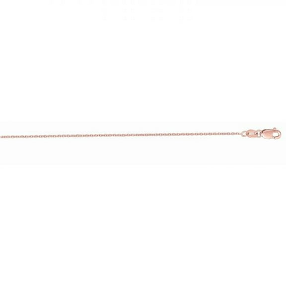 Jewelstop 14K Rose Gold 1.28mm Diamond-cut Classic Cable Chain 16"