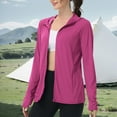 thumbnail image 6 of Women UPF 50+ Lightweight Athletic Jacket Sun Protection Full Zip Long Sleeve Shirts Hiking Outdoor Tops & Pockets, 6 of 7