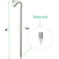 thumbnail image 6 of MySit 9 Inch Tent Stakes, Tent Stakes Metal with Hook, Heavy Duty Tarp Camping Stakes for Inflatables Outdoor Decorations, Gardening & Canopies, Tent Pegs, 60 Pack, 6 of 9