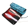 thumbnail image 6 of Hair Tools Storage with Heat Resistant Mat- Interwoven by Lines Printed Curling Iron Travel Bag/Flat Iron Case for Women, 6 of 8