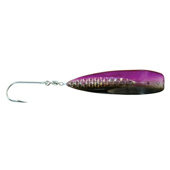Hot Spot A4-093R Apex Trolling Lure 4", 4/0 Siwash Hook, Black/Purple, Apex Trolling Lure, Black/Purp