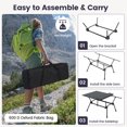 thumbnail image 7 of Topbuy Folding Camping Table Collapsible Aluminum Roll Up Beach Table with Carrying Bag 4-Level Adjustable Height Dark, 7 of 7