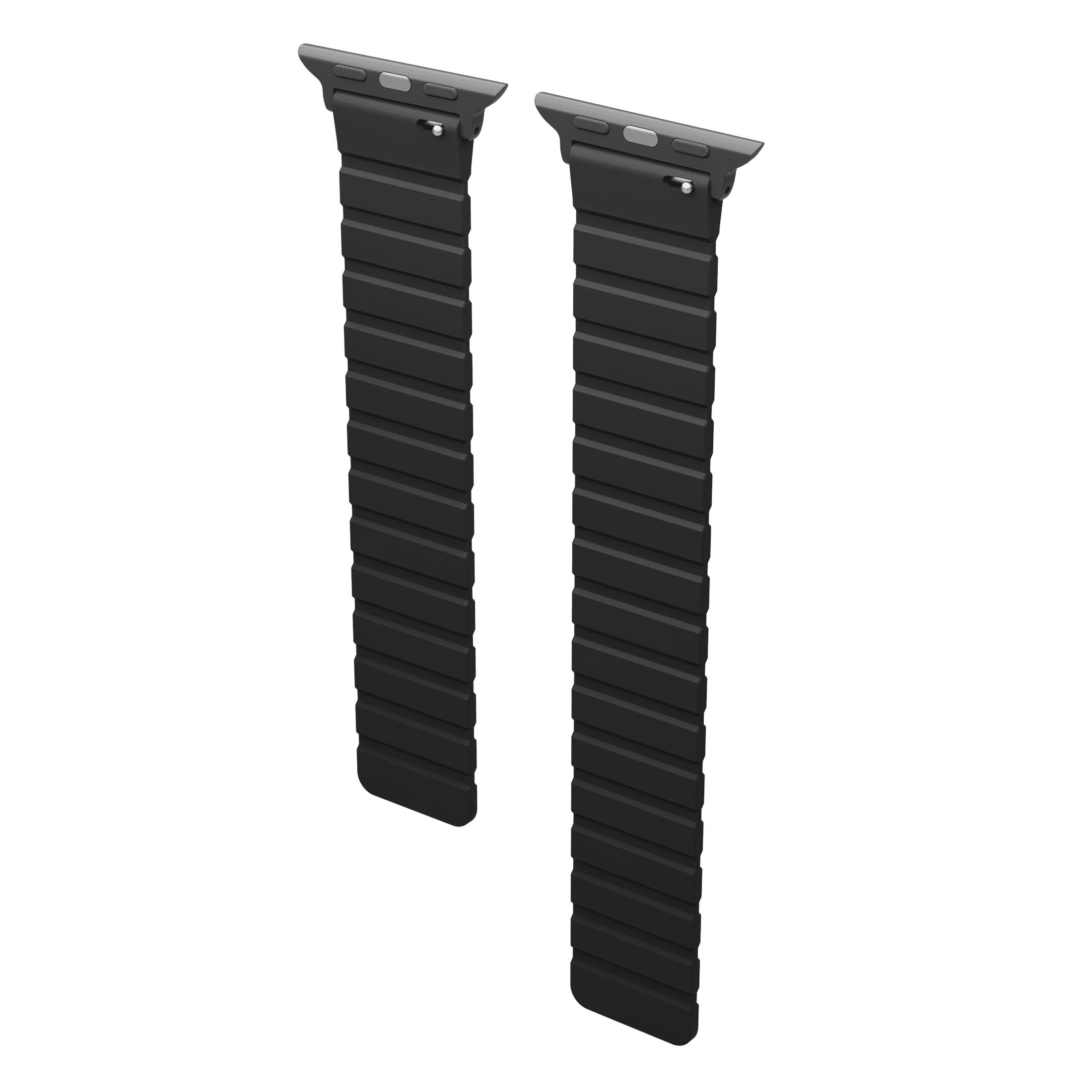 ZSOU Magnetic Silicone Smart Watch Bands for Apple Watch - 2 Pack, Black, Universal Fit