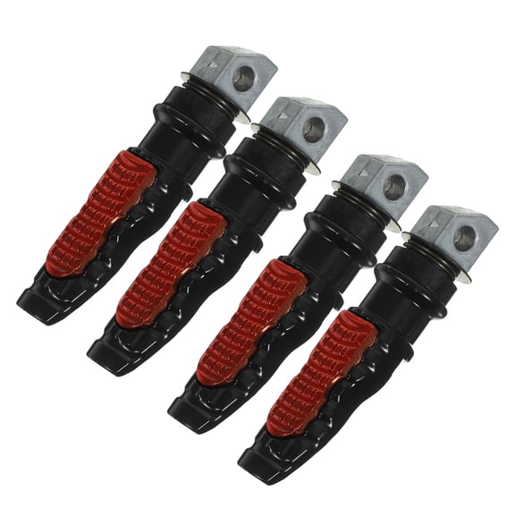 HOMEMAXS Red Aluminum Alloy Motorcycle Foot Pegs for Rear Set Universal Motorbike Accessories 2 Pairs