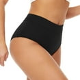 thumbnail image 5 of JJHGVB Bikini Bottoms Period Swim Bottoms Women's Menstrual Underwear Basic Full Coverage Mid Waist Bathing Suit Bottom Swim Bottoms Swimsuit Bottoms Black 3XL, 5 of 8