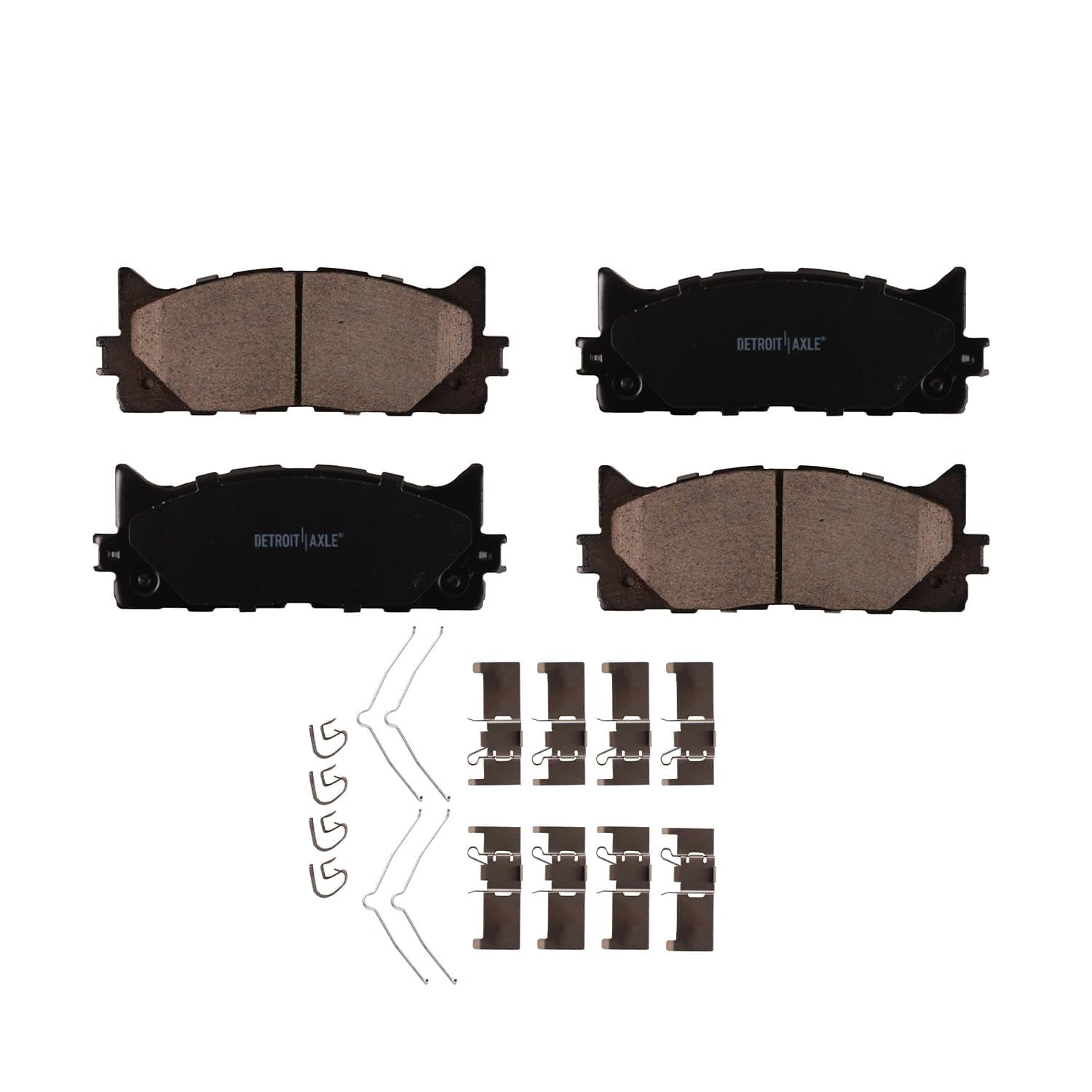 Detroit Axle - Brake Pads for 07-17 Toyota Camry 08-18 Avalon Lexus ES300h, 07-18 ES350, 4 Ceramic Brake Pads Front and Rear Replacement