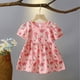 thumbnail image 5 of Vestidos de cuello redondo con estampado completo de dibujos animados, ropa de Disney, vestido informal, ropa de exterior Linda para 1-4 años, falda de manga corta, verano, nuevo, 5 of 7