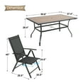 thumbnail image 7 of Sophia&William 7 Pieces Aluminum Alloy Patio Dining Set Table and Chairs Set for 6 - Black, 7 of 7