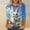 A142 Light Blue, variant on Easter Bunny Shirt for Women Leopard Plaid Rabbit Graphic Tee 3/4 Sleeve Crewneck Loose Fit Festival Apparel Easter Day Gift Tops