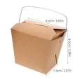 HEANUJJ 50Pcs Sturdy Paper Chinese Take Out Boxes Coffee Color with ...