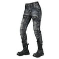 thumbnail image 3 of Hauaitttt Women's Motorcycle Riding Pants Protective Scratch Tear Thickened Leg Guard with Zipper Casual Sports Jeans for All Seasons Pants Suit for Women Work Casual Short Pants for Women Casual, 3 of 8