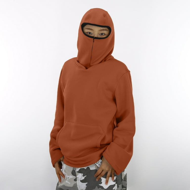 トップス paf 5.1 balaclava hoodie Balaclava Zip Hoodie Men Hoodie Balaclava Men Half Zip