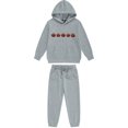 thumbnail image 4 of Placlothes Girls Hall-oween Gray 2-Piece Hoodie Jogger Set - Soft Polyester, Pumpkin Graphic, Warm Casual Outfit for 3-12 Years,Size 6 T, 4 of 4
