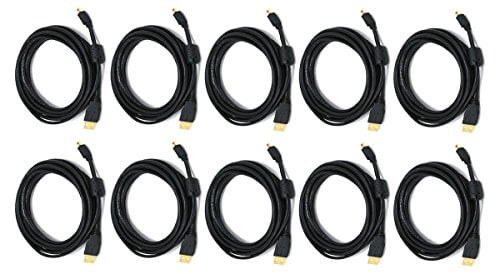 GOWOS Mini USB 2.0 Cable 3 Feet 50 Pack Type A Male to 5 Pin Mini-B Male Black