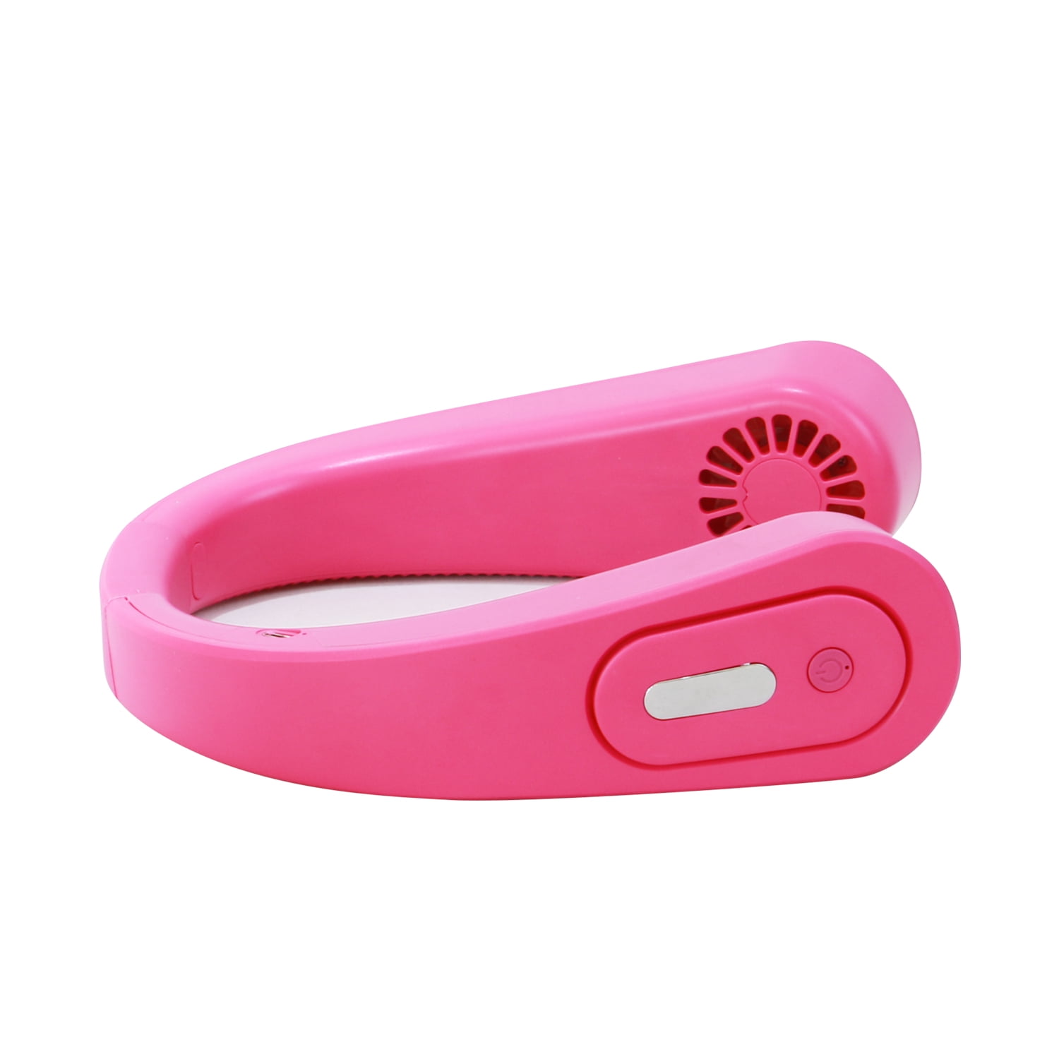 Mainstays Portable Rechargeable Neck Fan, Outdoor, Pink