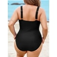 thumbnail image 4 of SHEWIN Women's Bathing Suit Athletic Training Adjustable Strap One Piece Swimsuit Swimwear Summer Bathing Suit Black 2XL, 4 of 7