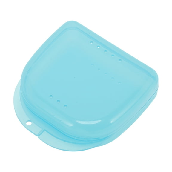 Caja de Braces Única 1 Pc con Agujeros de Ventilación Caja de Almacenamiento Compacta Transparente Azul Claro