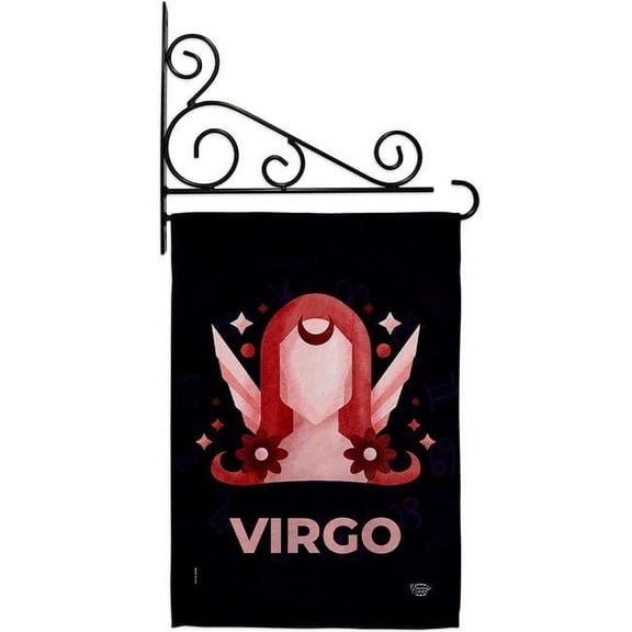 Ornament Collection GS190028-BO-03 13 x 18.5 in. Virgo Garden Flag Set for Interests Zodiac Double-Sided Decorative Vertical Flags & House Decoration Banner Yard Gift