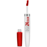 Maybelline Super Stay 24 2-Step Liquid Lipstick Makeup, Keep It Red, 1 kit
