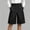 *Black, variant on Women's High Waisted Wrap Front Culottes, Button Wide Leg Cropped Pants with Pockets, Summer Casual Shorts For Work Navy,Women's Plus S
