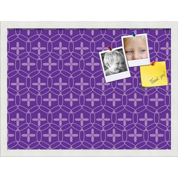 PinPix ArtToFrames 21x15 Custom Cork Bulletin Board Poster Board Has a Fabric Style Canvas Finish, Framed in Satin White Frame (PinPix-598)