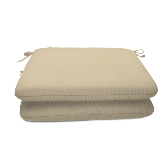 Casual Cushion Outdoor Chair Cushion, Sunbrella Fade & Water Resistant for Patio Dining Chairs, Kitchen & Porch Benches, 20"W x 20"D, 2" thick, Reversible, Spectrum Sand