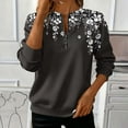 thumbnail image 2 of Kezqiaxn Quarter Zip Pullover Women Fashion Clothing Long Sleeve Pullover Tops Crew Neck Sweatshirts Womens Clothes Multicolor XXL, 2 of 5