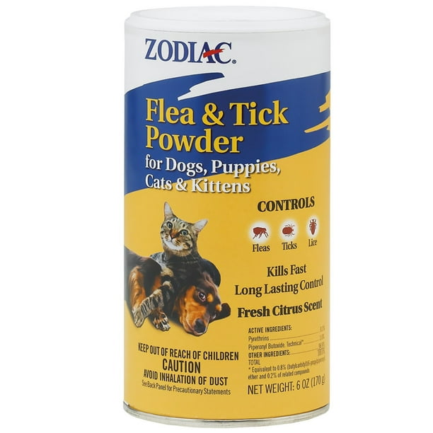 Zodiac Flea & Tick Powder for Dogs & Cats (6 oz)
