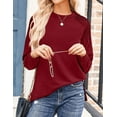 thumbnail image 4 of Zeagoo Women Cotton Tops Long Sleeve T Shirts Tunic 2025 Ladies Dressy Blouse Casual Shirts for Fall Winter, 4 of 6