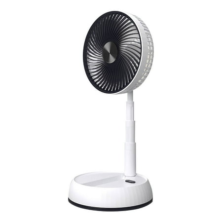 

JOGZMZ Folding Fan Telescopic Adjustment Height Portable Storage Remote Control Timing Shaking USB Straight Insert Mute Three-speed Wind Change
