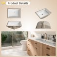 thumbnail image 3 of Los Flexi 22" x 16" Rectangular Undermount Sink with Overflow, White Vitreous China Bathroom Vanity Sink, 3 of 13
