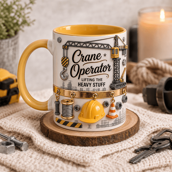 Crane Operator Mug Construction Coffee Cup Gift for Heavy Equipment Workers