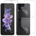 thumbnail image 1 of Screen Protector Wrap for Galaxy Z Flip3, Nakedcellphone [Hydrogel Soft Film] Clear Transparent Display Scratch Guard [Front/Inside/Hinge] for Samsung Galaxy Z Flip3 5G (SM-F711, 2021), 1 of 9