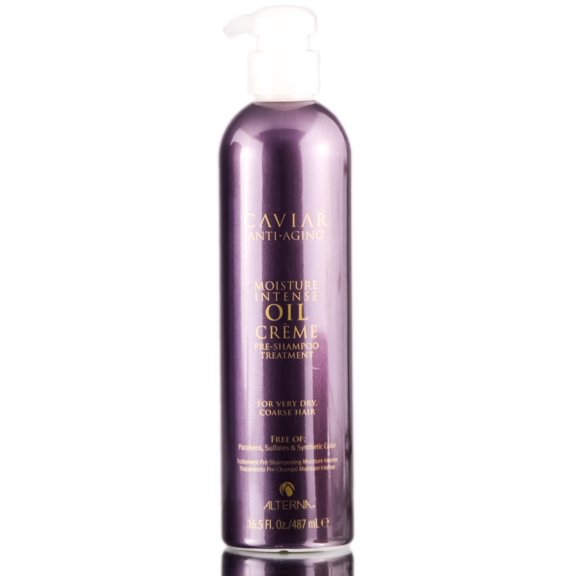 16.5 oz , Alterna Caviar Moisture Intense Oil Creme PreShampoo Treatment Hair - Pack of 2 w/ Sleekshop Teasing Comb
