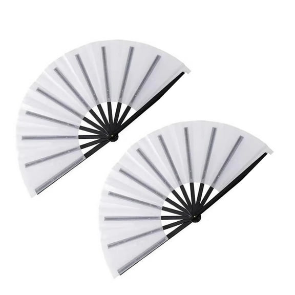 25.4×13 Inch Heat Sublimation Folding Fan - Polyester Double-Sided DIY Print for Weddings Events Promotions