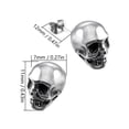 thumbnail image 2 of Piercing de oreja de calavera, pendientes de hombre, pendientes de tuerca de calavera, acero inoxidable, hip hop, punk, jazz, joyas de oreja para hombre oso de fresa  Hogar, 2 of 5