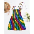 thumbnail image 5 of vastwit Kids Girls Bohemian Dress Off Shoulder Suspenders Sundress with Necklace Set for Beach Party Type B 120, 5 of 7