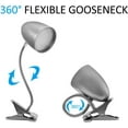thumbnail image 4 of ENERGETIC Clip Desk Lamp LED Light, 3.5W 4000K Flexible Gooseneck Bendable Light for Bedroom, Silver, 4 of 6