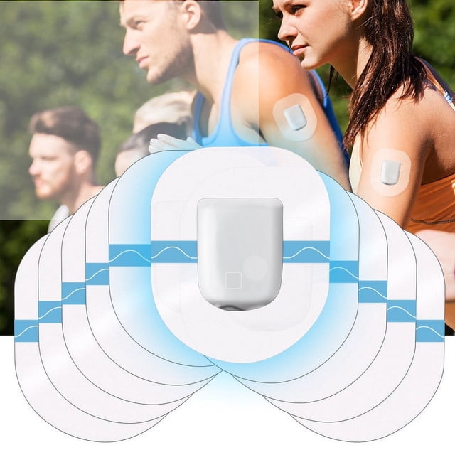 10 Uds. Medidor de glucosa en sangre dinámico transparente Sensor parche deportivo fijo parche adhesivo impermeable Invisible antideslizante