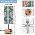 thumbnail image 2 of Touch-Control 3-Color Desk Lamp with Plug – Energy-Saving LED + 3 Simultaneous Charging Ports Nordic Christmas Color Pattern, 2 of 8